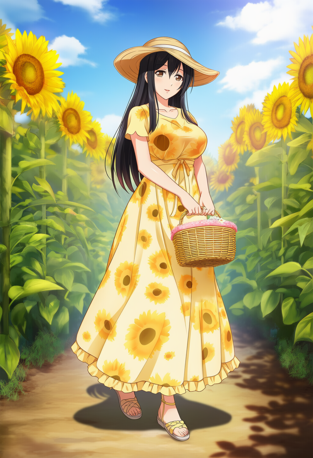 ユリママ　夏の散歩日和（ひまわり園）