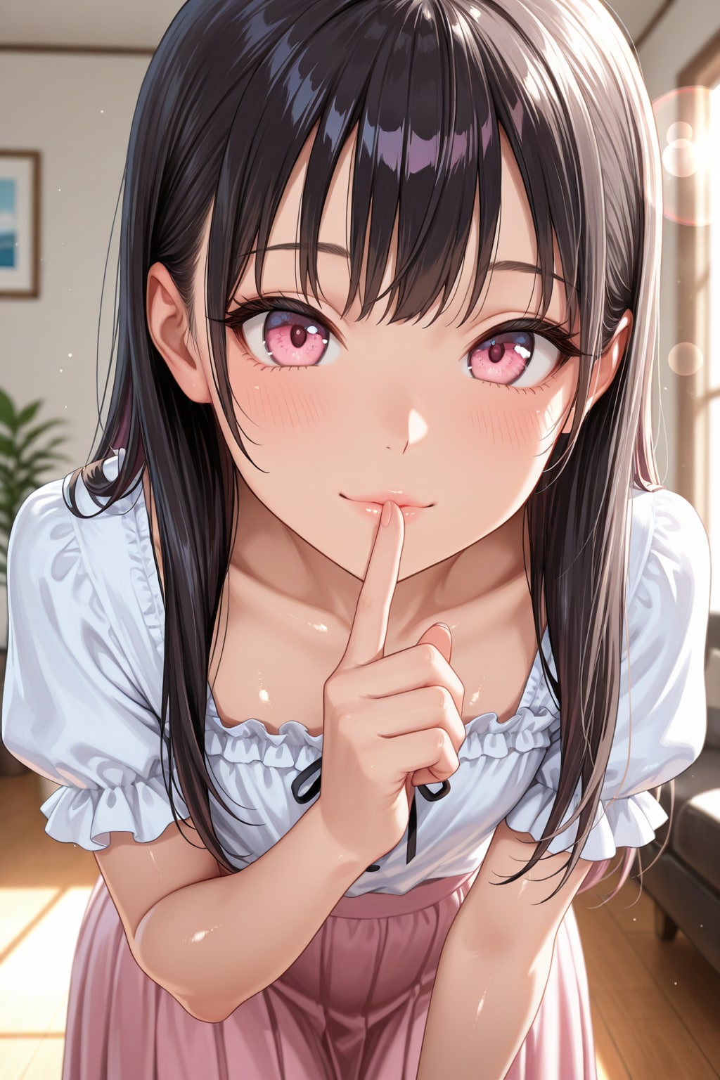 「みてみて、可愛いロングスカート♡」