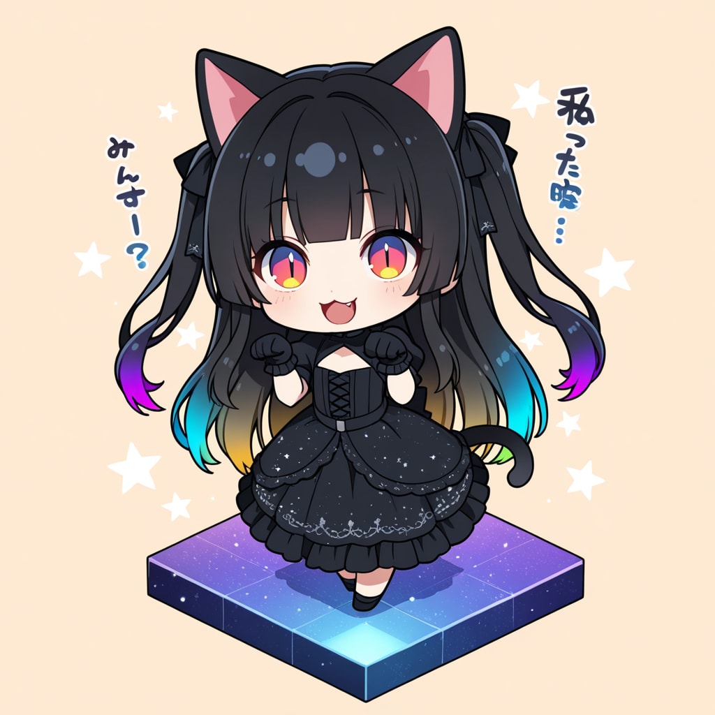 黒猫ちゃんに何かしゃべってもらう