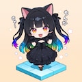 黒猫ちゃんに何かしゃべってもらう 3枚目