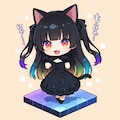 黒猫ちゃんに何かしゃべってもらう 4枚目