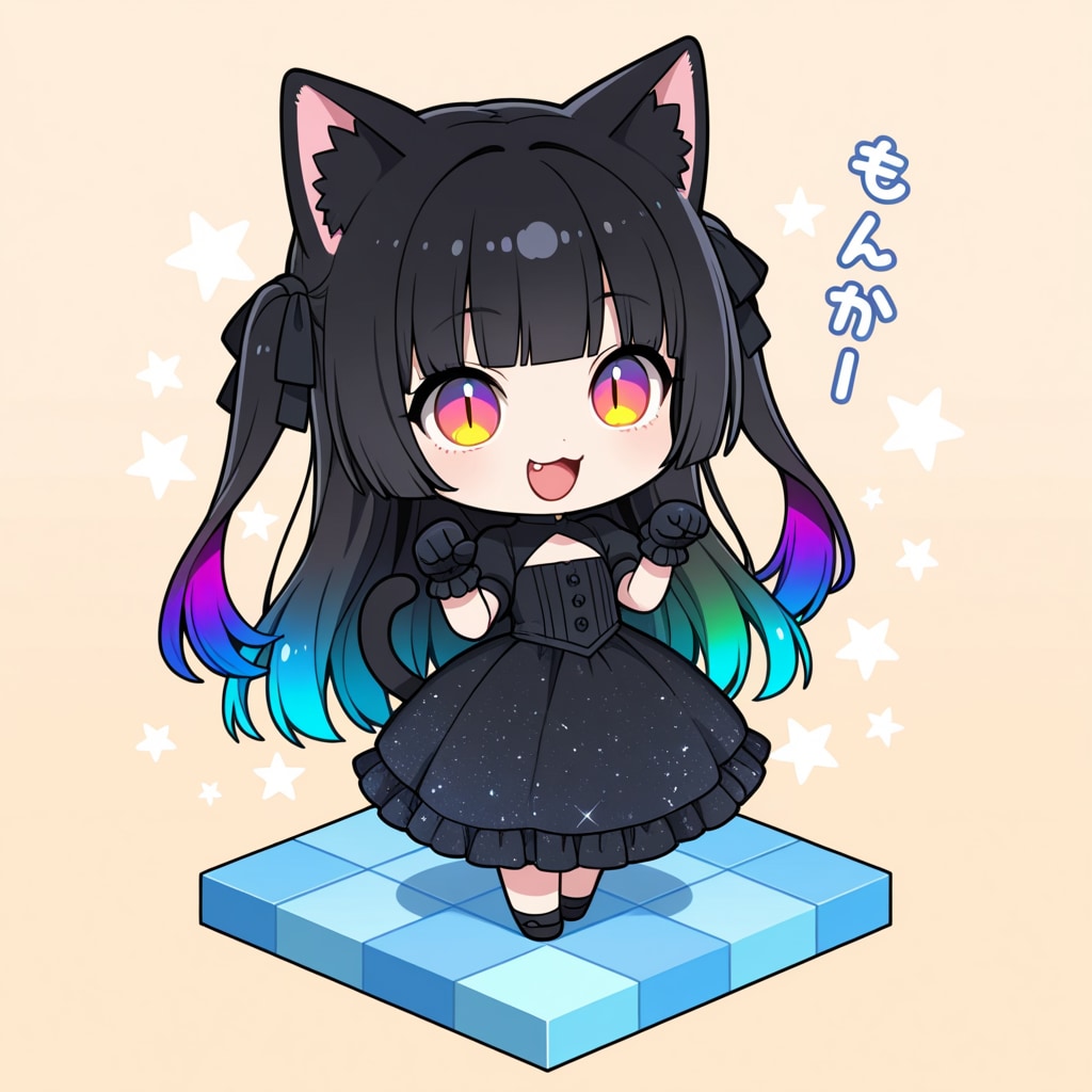 黒猫ちゃんに何かしゃべってもらう