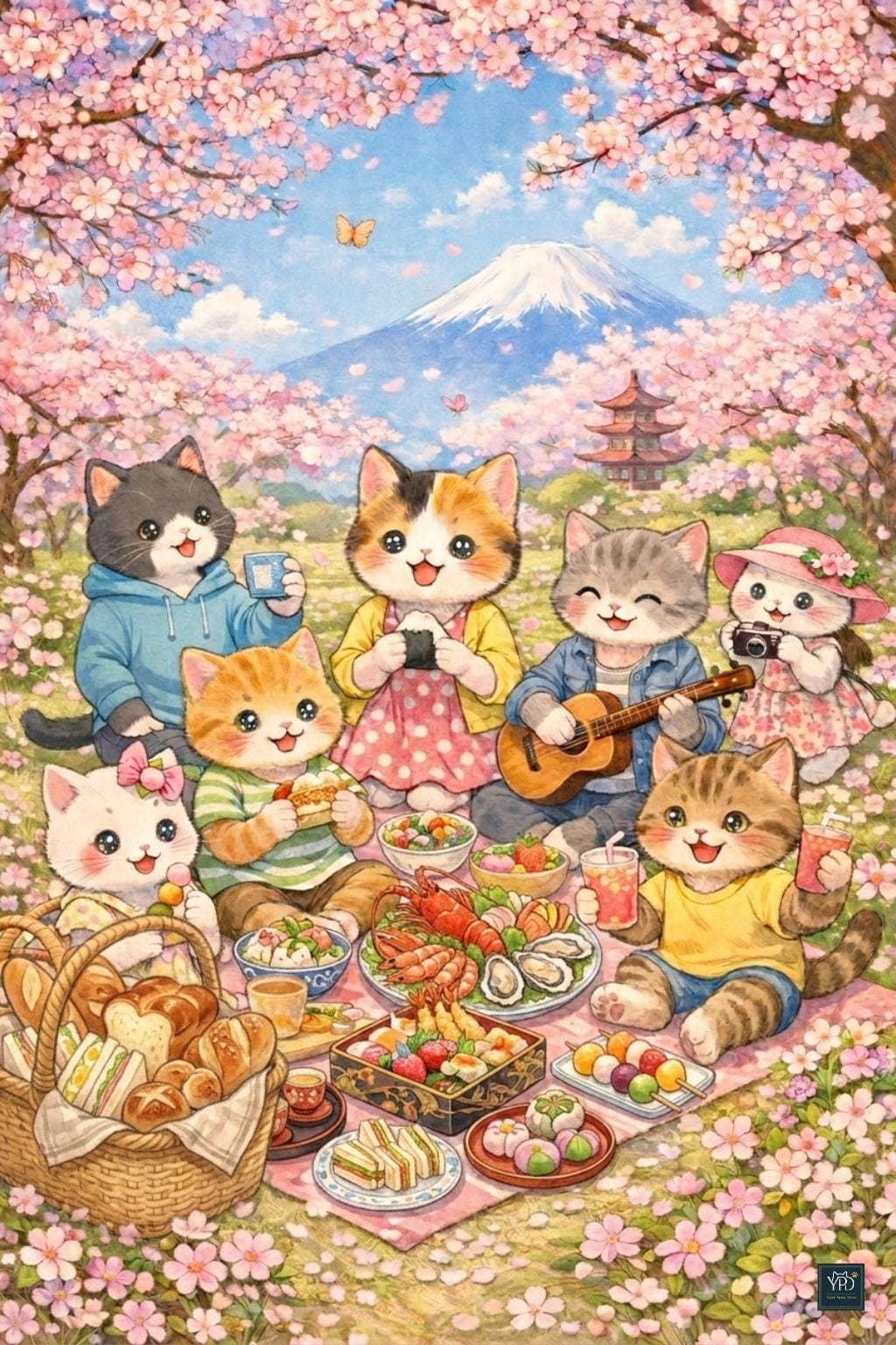 わいわい花見 | の人気AIイラスト・グラビア