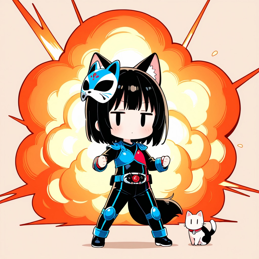 お面ライダーごっこ