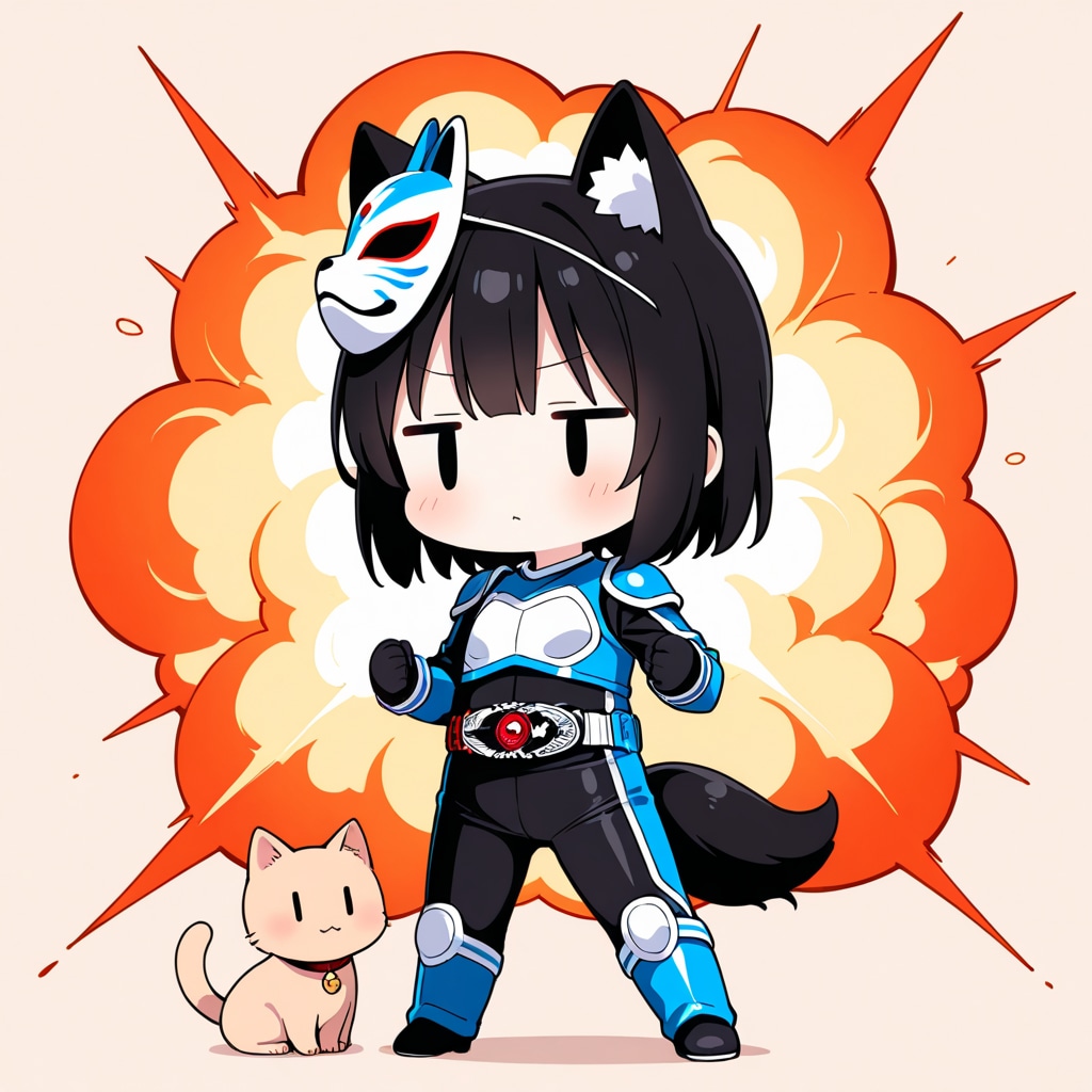 お面ライダーごっこ