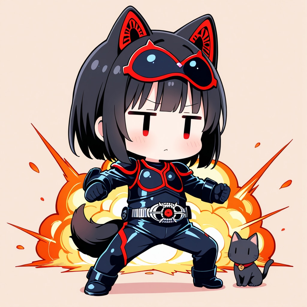 お面ライダーごっこ