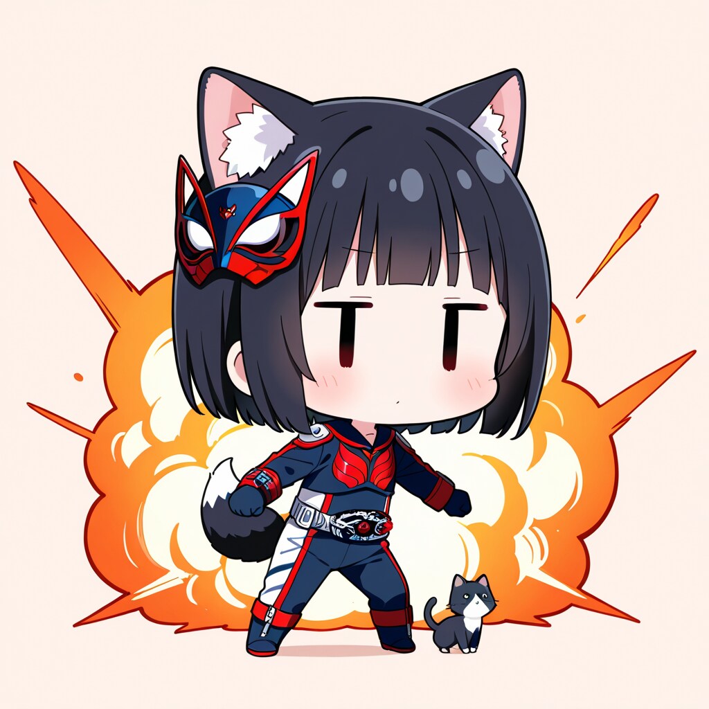 お面ライダーごっこ