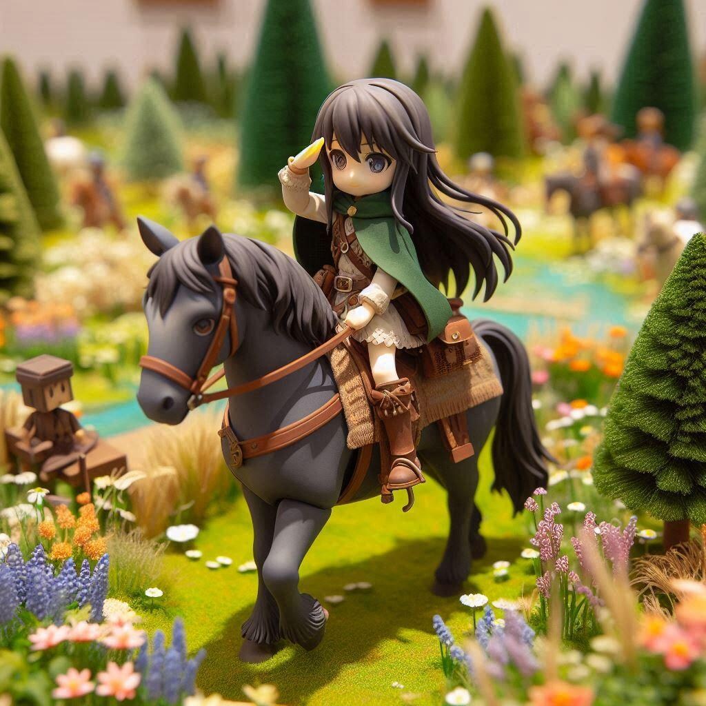 敬礼する少女11