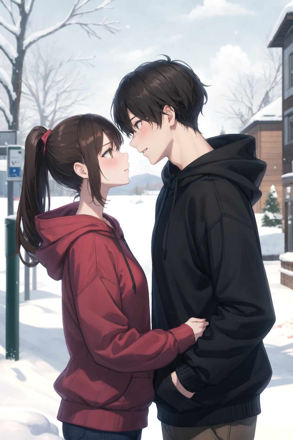 冬のカップル | の人気AIイラスト・グラビア