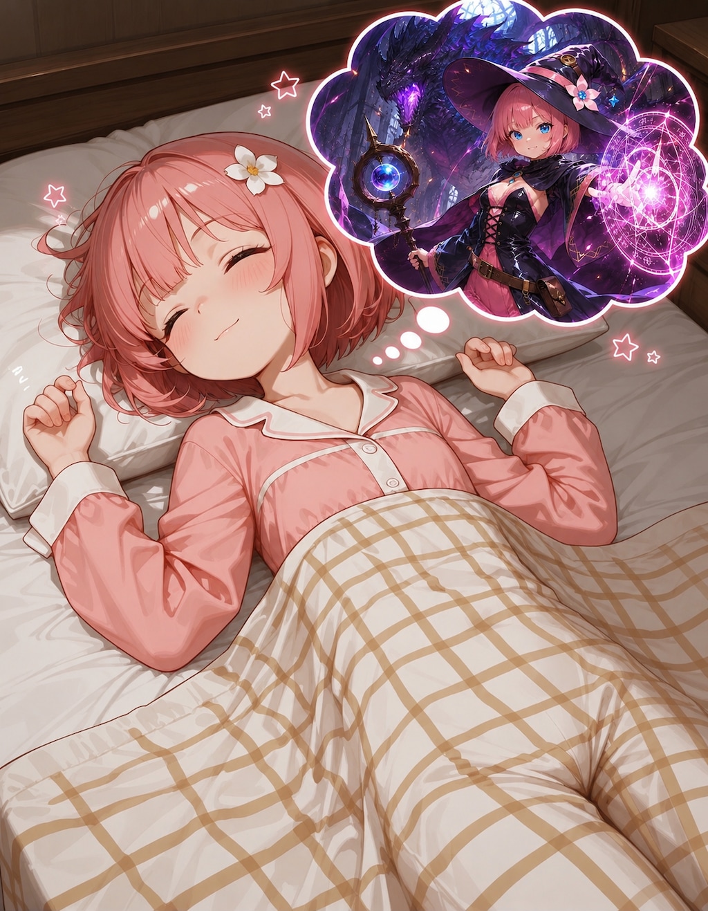 「桃花の魔法使い」「桃華の宇宙飛行士」告知画像元絵