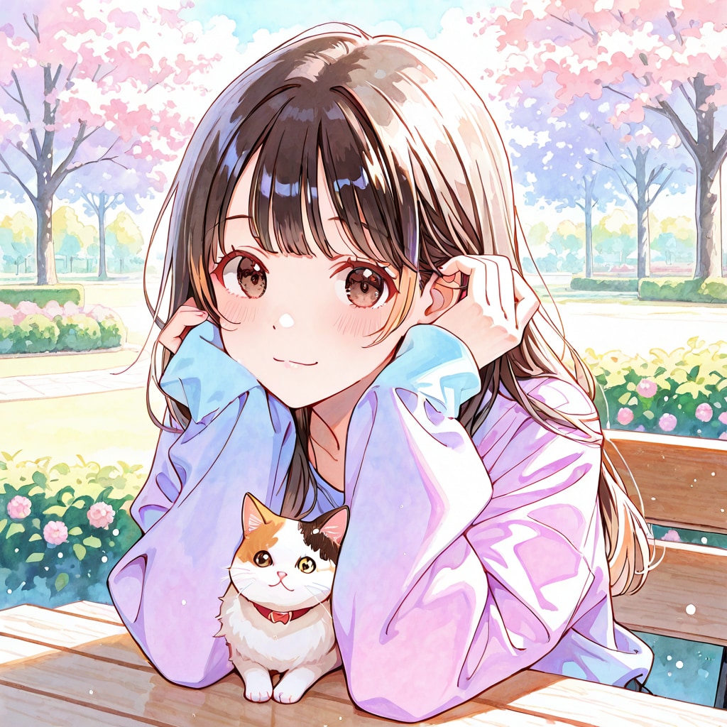 花咲く春の公園 （２）BONSAI | の人気AIイラスト・グラビア