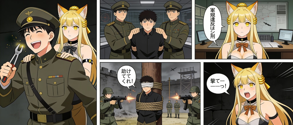 BAD END No.5『軍規違反者の末路』