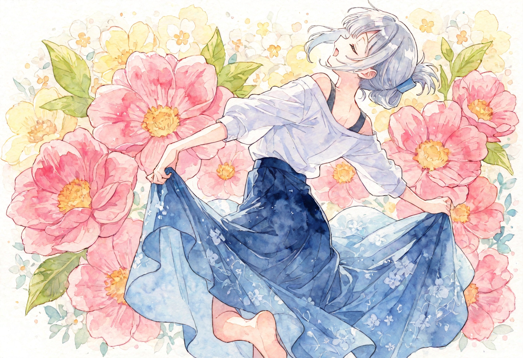 看板娘　flowers