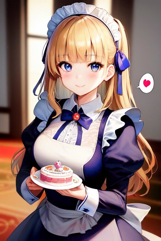 誕生日を祝ってくれるメイドさん