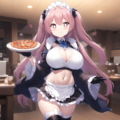 メイドとピザ 9枚目