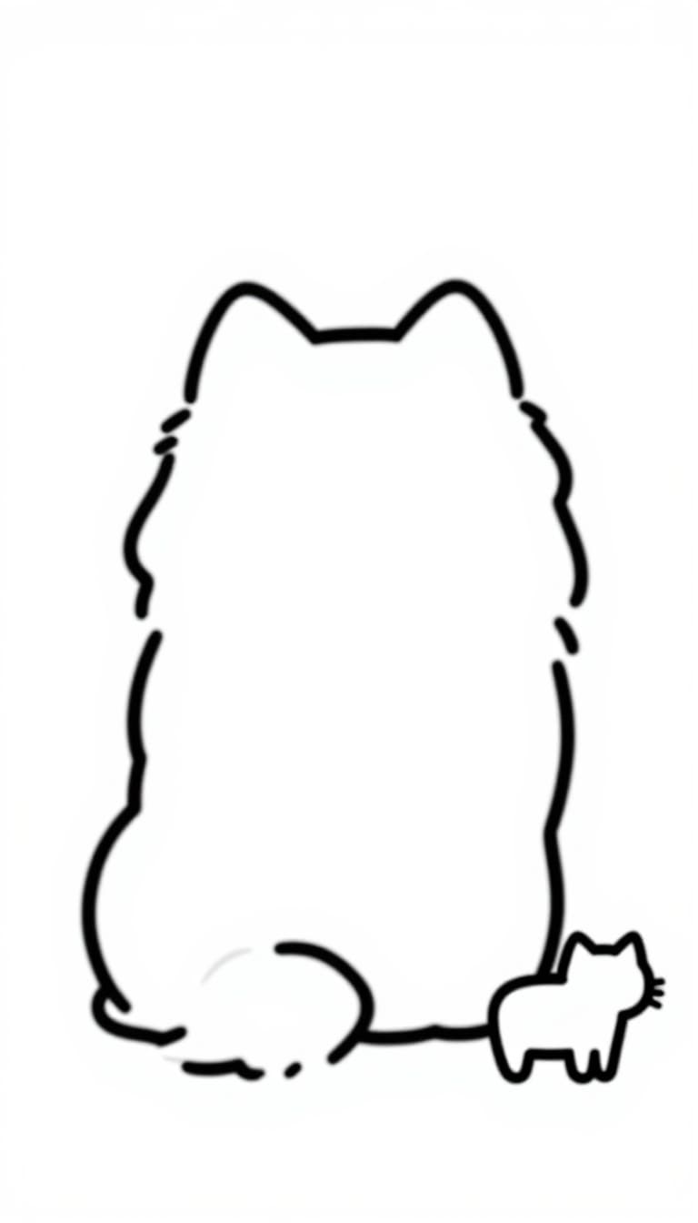 サモエドんと子猫さん　　子猫さんは何か企んでるようです | の人気AIイラスト・グラビア