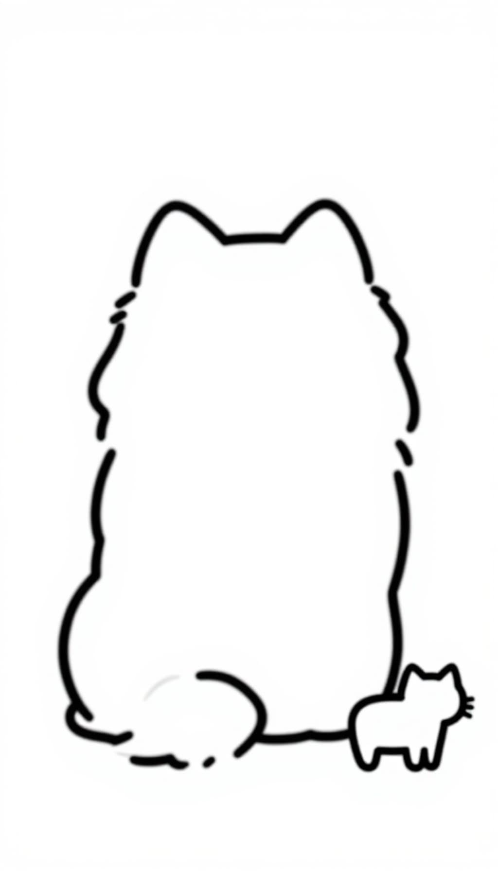 サモエドんと子猫さん　　子猫さんは何か企んでるようです