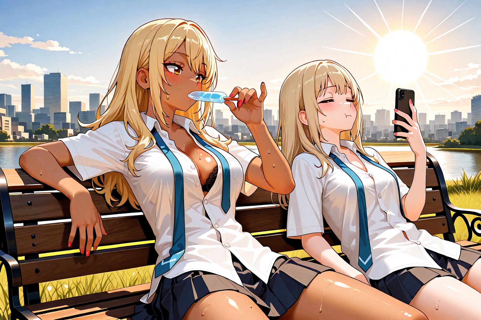 「つか、暑ちぃ……」