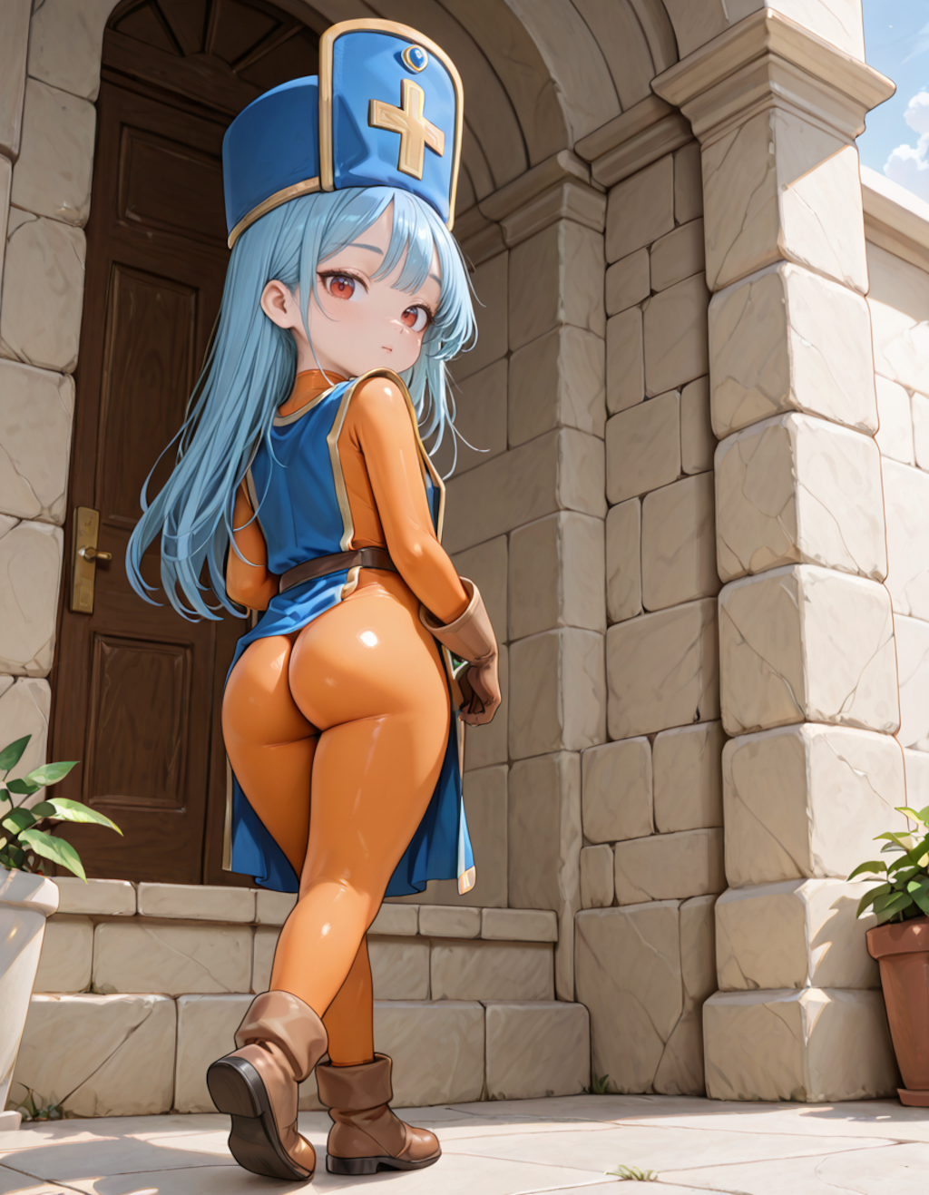 ロリ女僧侶さんお尻