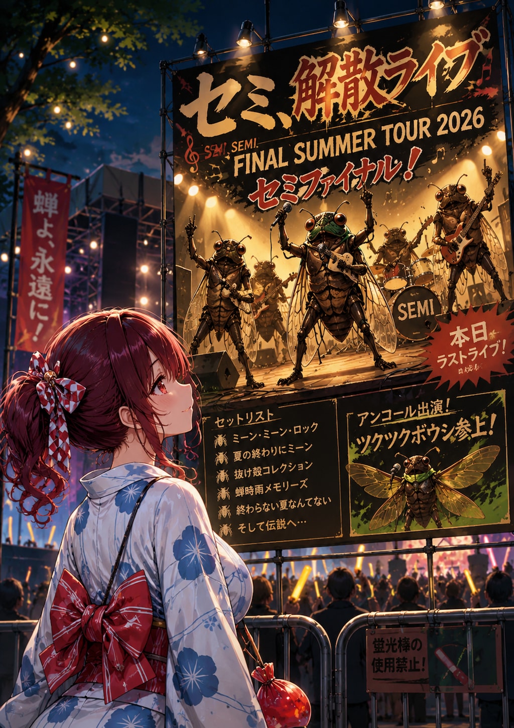 【架空ポスター】セミ解散ライブ　～セミファイナル～