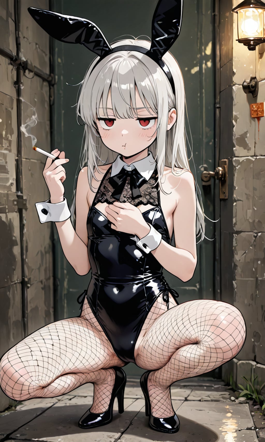 やさぐれバニーの休憩タイム