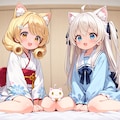 ピナちゃんとケモ神様の髪型と服を入れ替えてみた 8枚目
