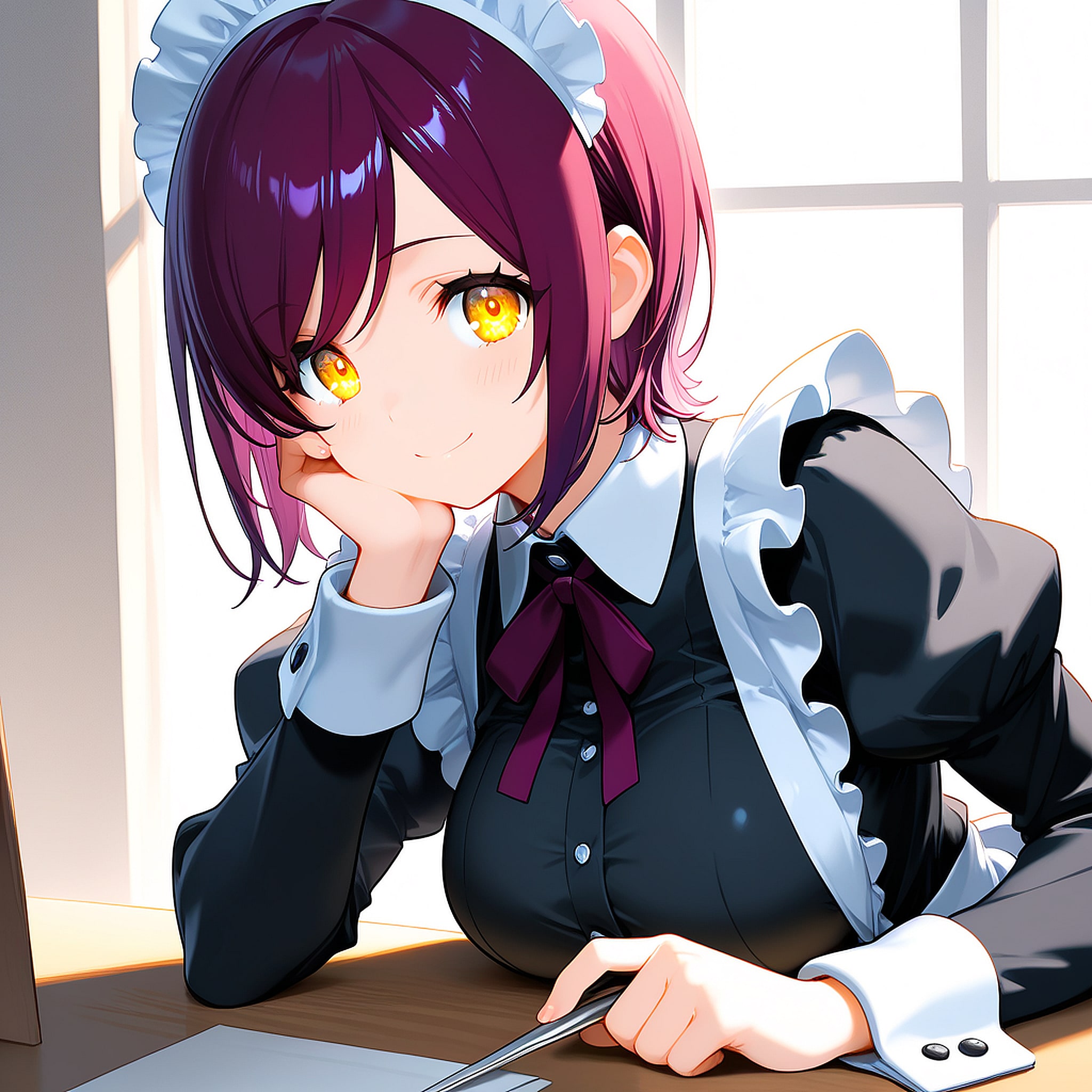 こんにちは（挨拶メイドの芽衣ちゃん） | の人気AIイラスト・グラビア