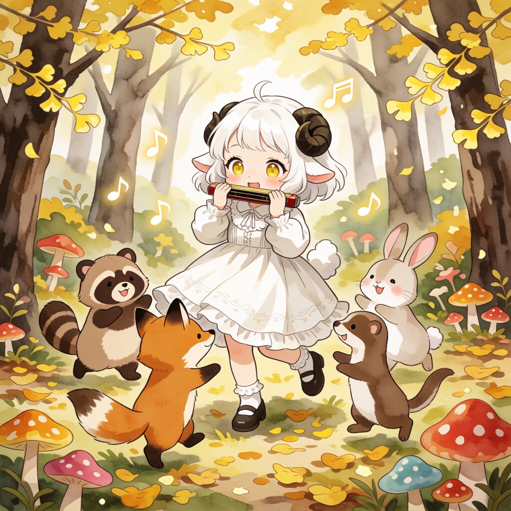 ハーモニカを吹きながら踊るメイちゃん♡ | の人気AIイラスト・グラビア