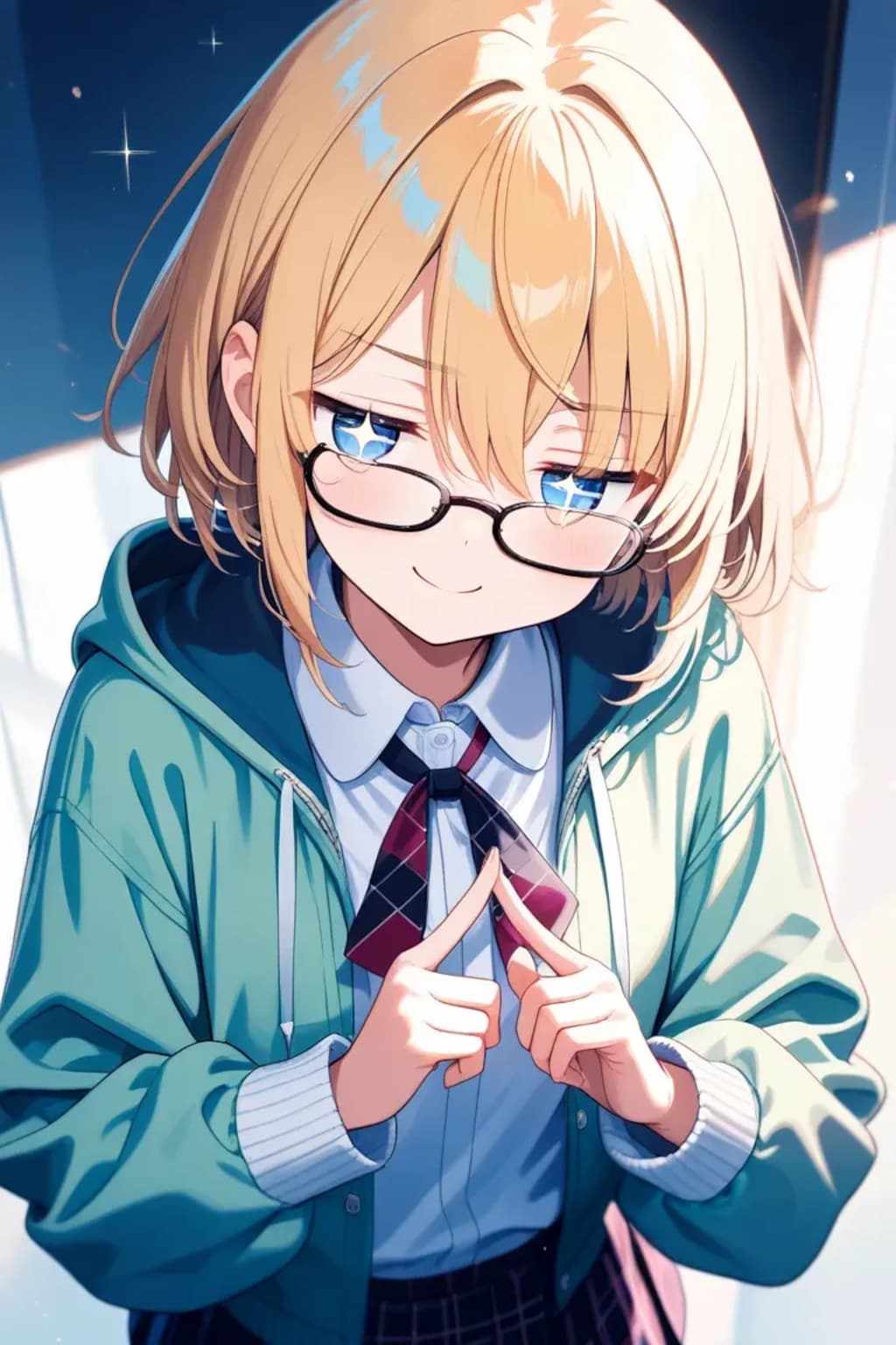 眼鏡ごしのジト目