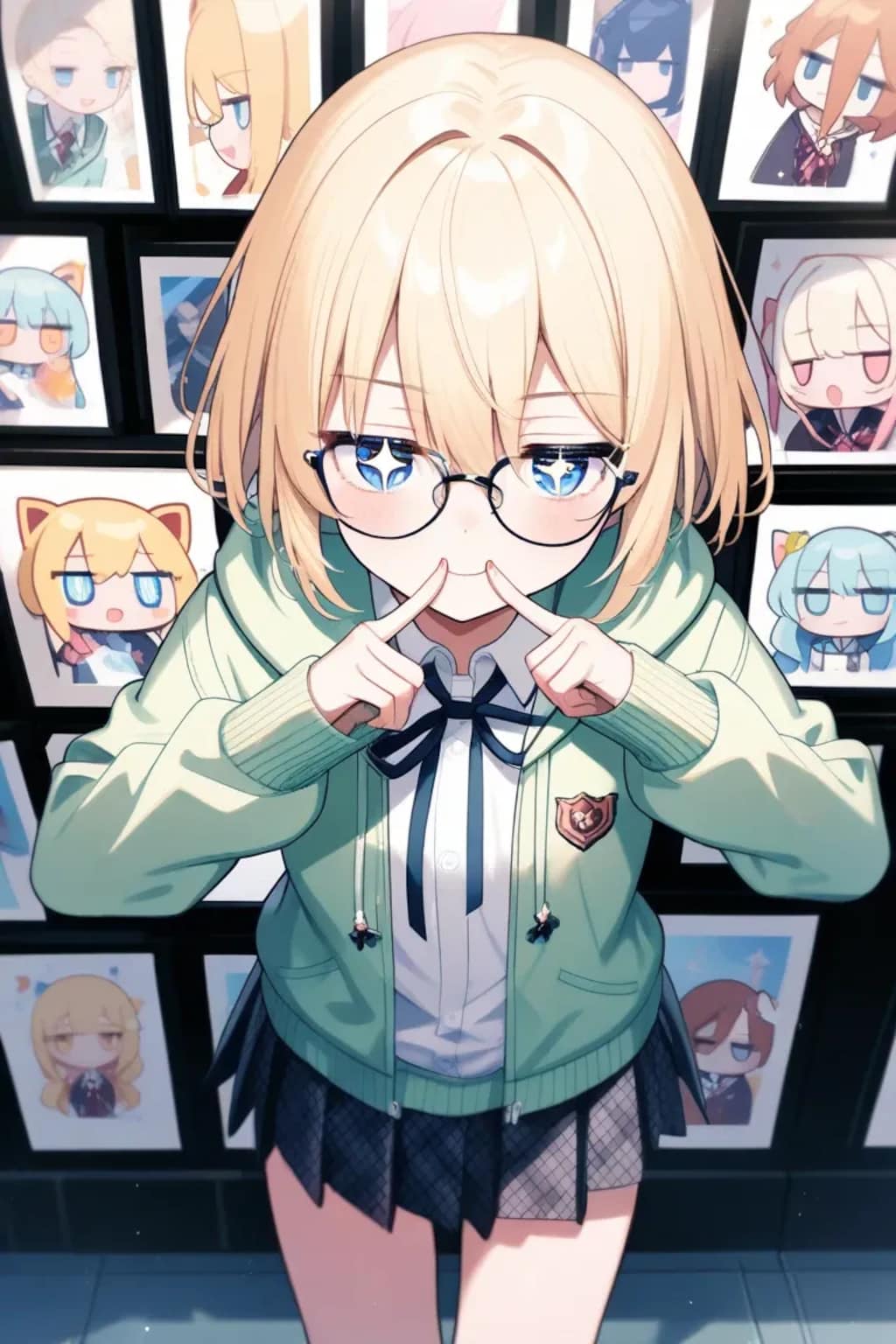 眼鏡ごしのジト目