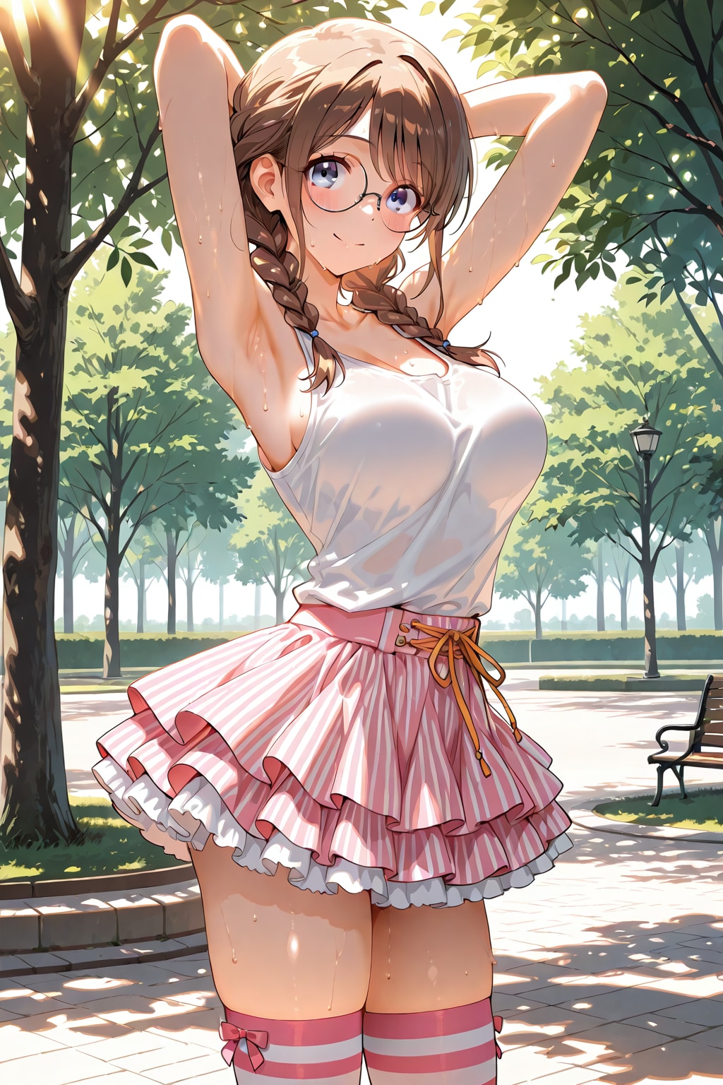 公園で私服編