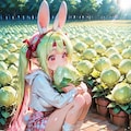 8枚）キャベツを食べるウサギ娘 6枚目
