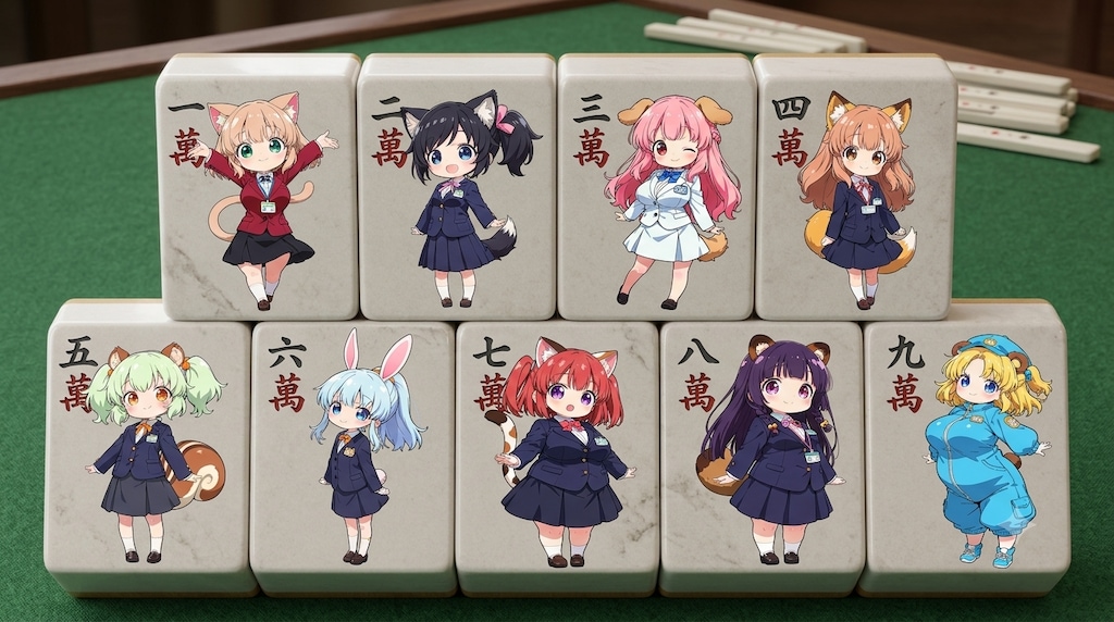 あにまる麻雀牌