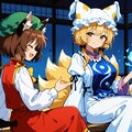 八雲藍＆橙「ちぇーん😍」「蘭しゃま～😝」」 4枚目