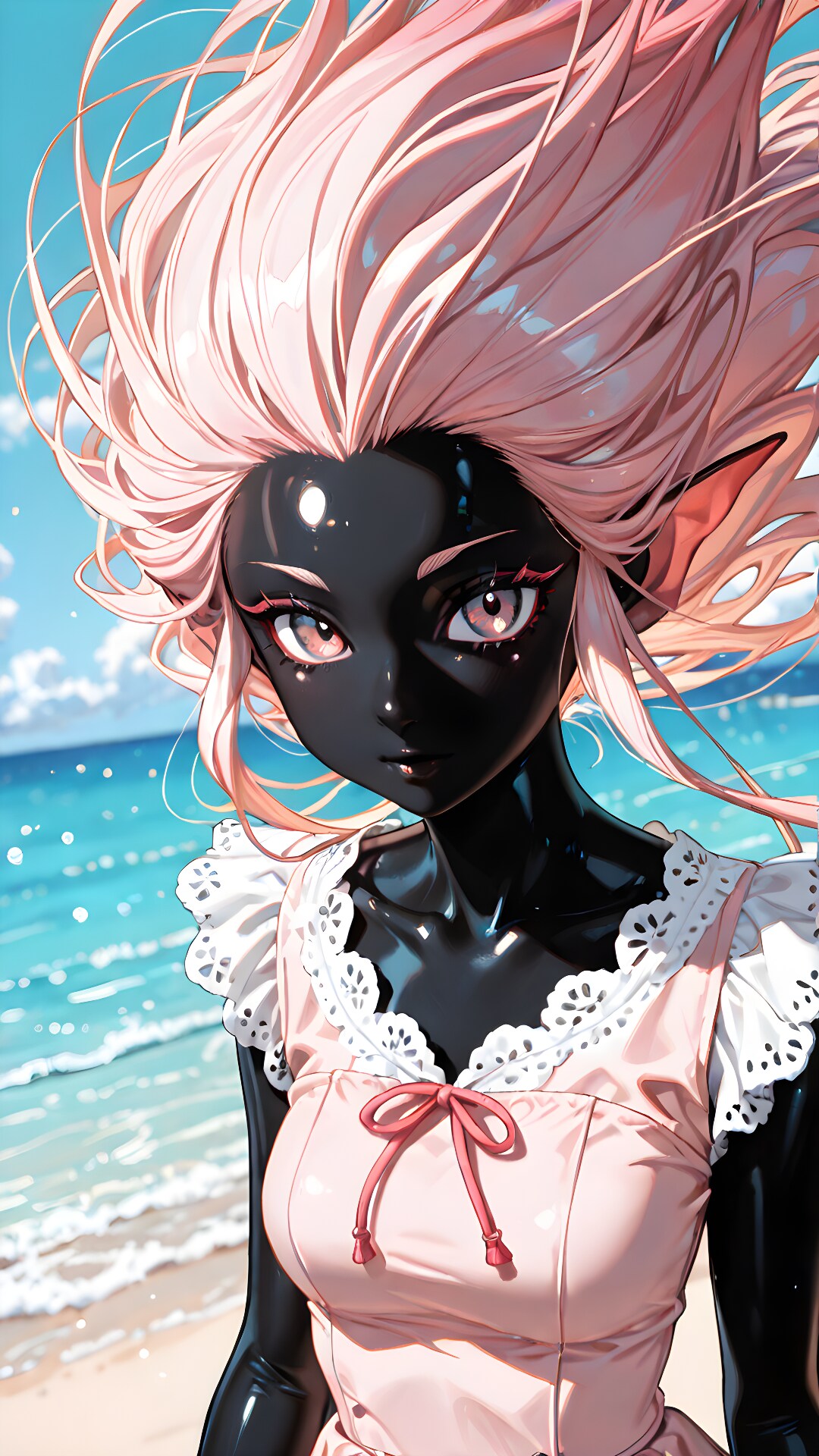 ＡＩが考える、海に現れた【日本の】妖怪海坊主を少女に擬人化（NA3XL）