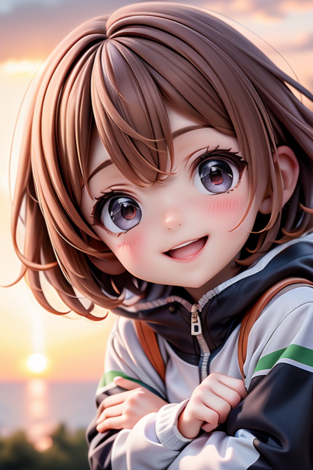 冬の公園でパパとデート