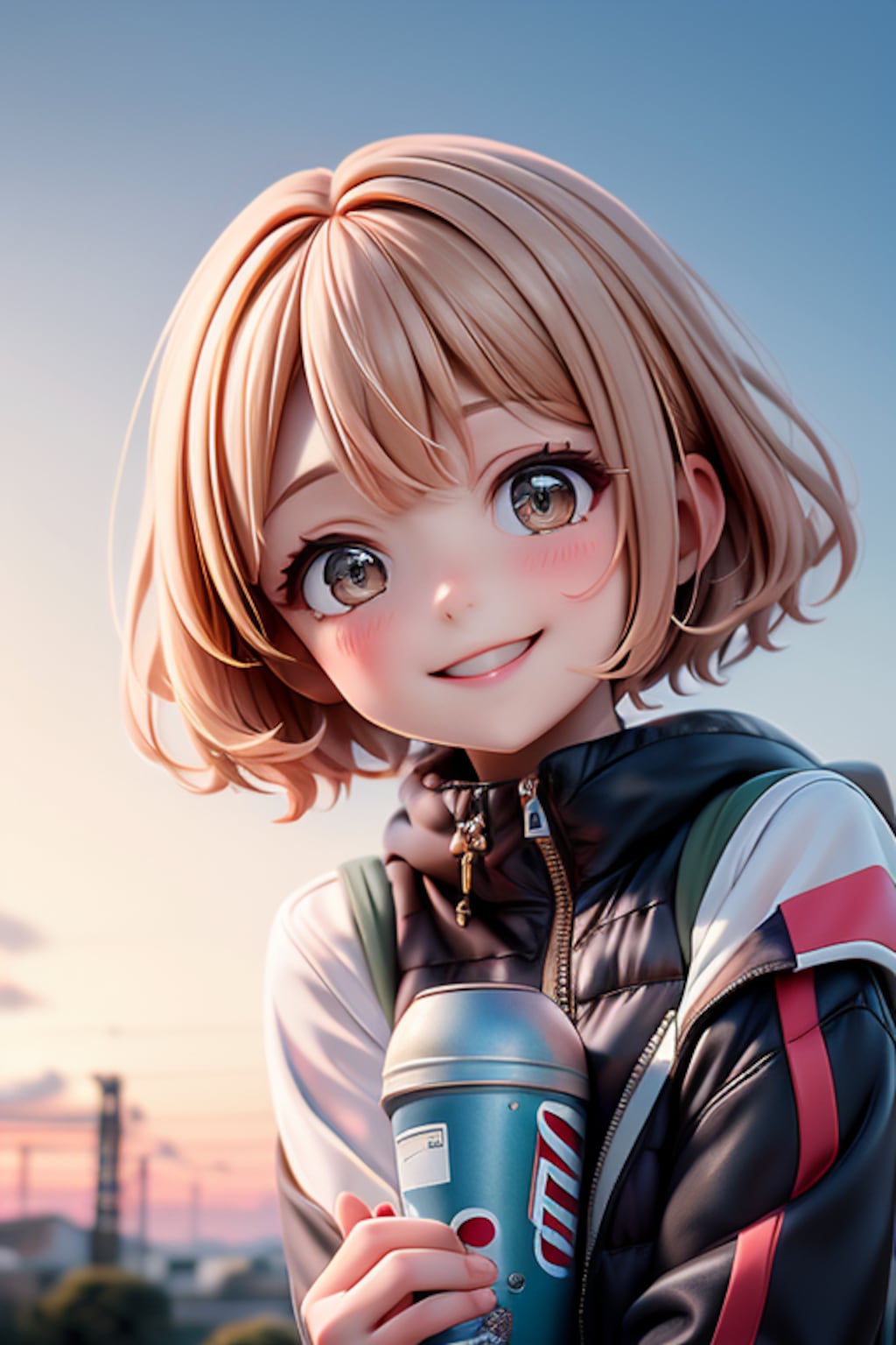 冬の公園でパパとデート