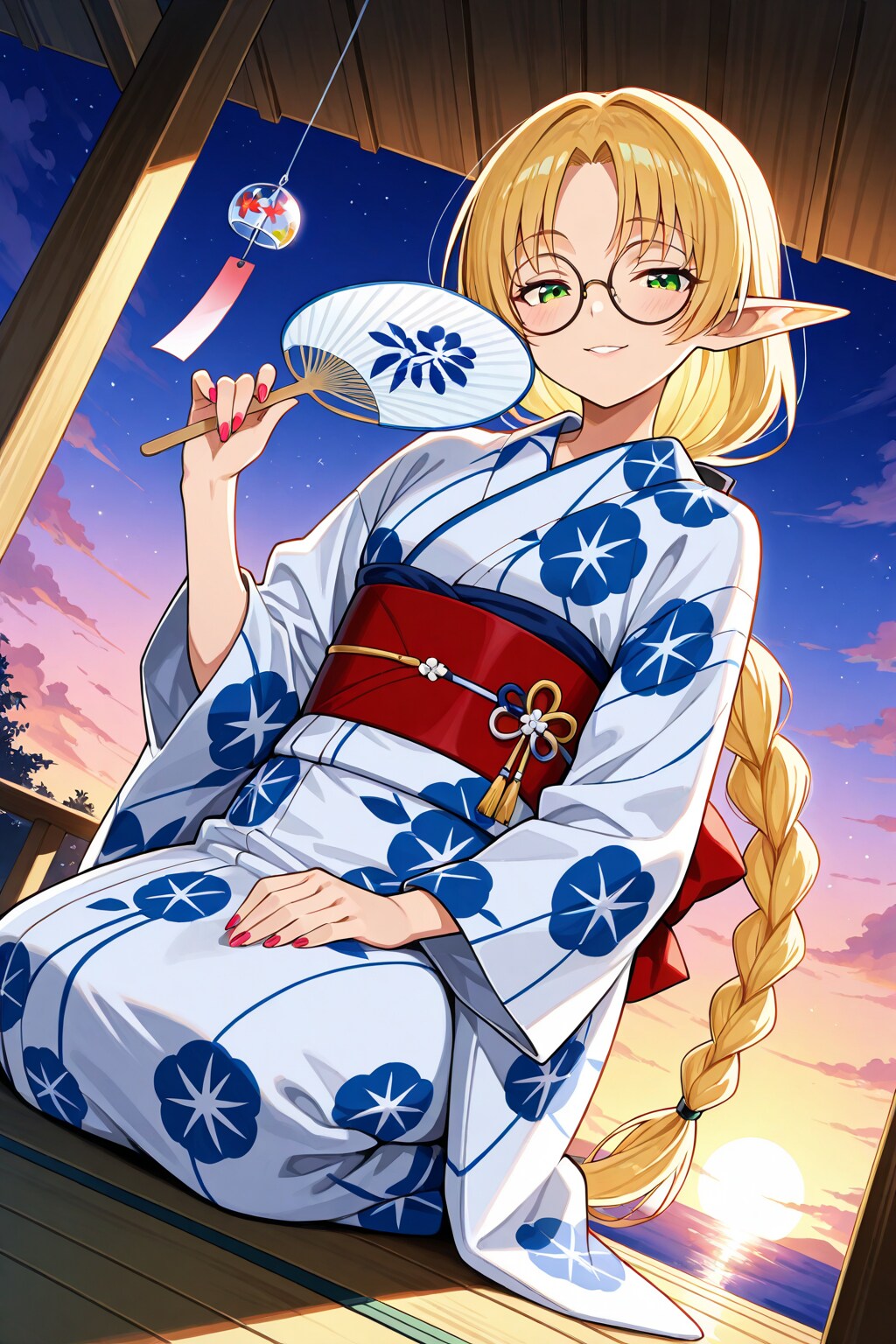 エルフさんの夕涼み