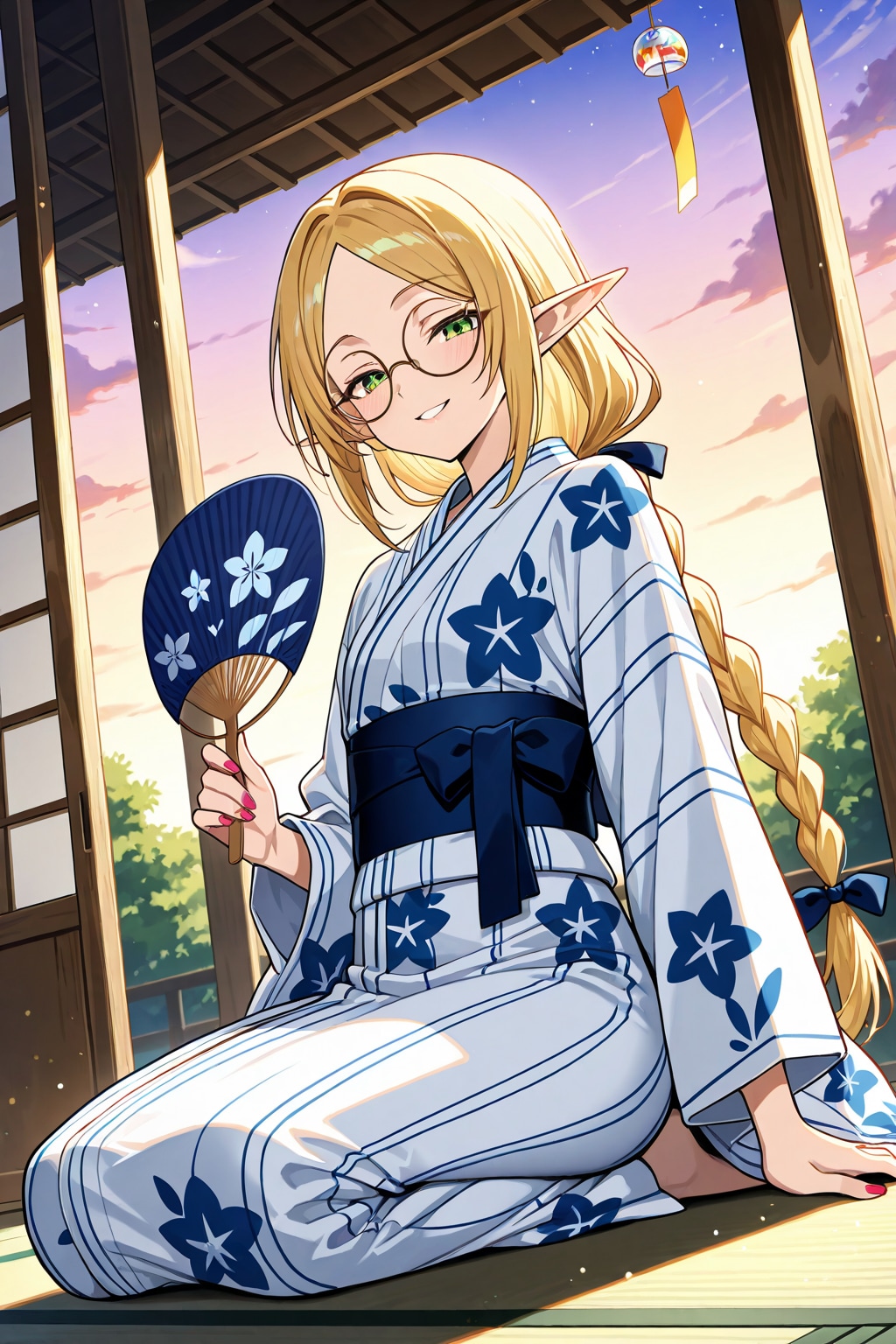 エルフさんの夕涼み