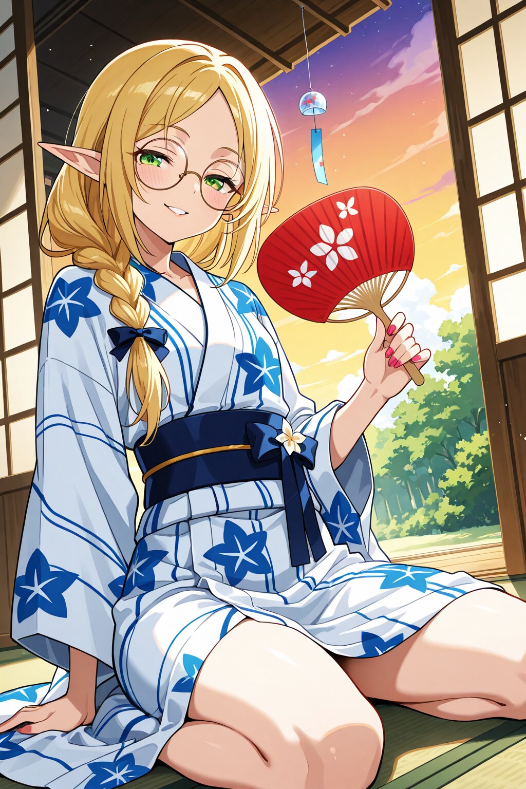 エルフさんの夕涼み