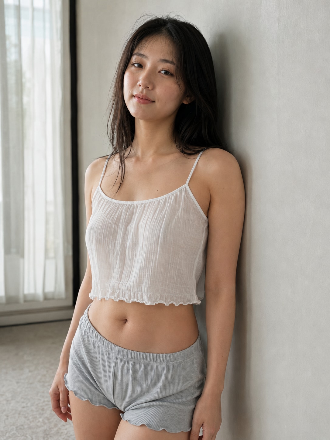 おへそ見せお姉さん