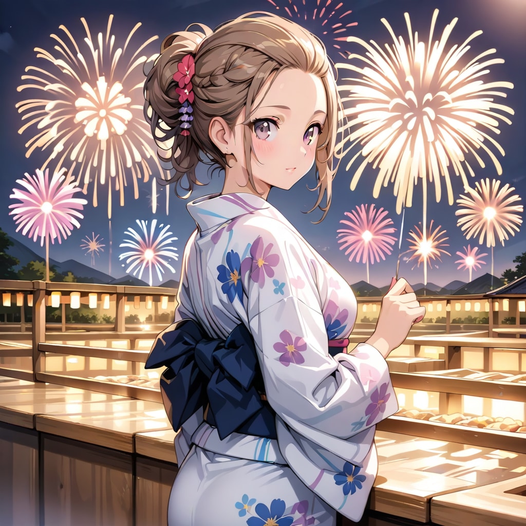 花火と貴女 | の人気AIイラスト・グラビア