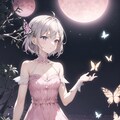 04.ピンクムーンと蝶々 3枚目