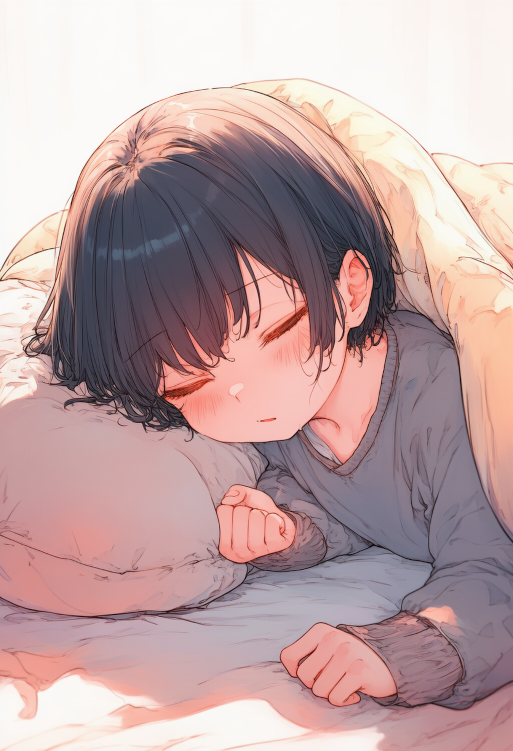 隣で寝起きのボーイッシュちゃん_0501