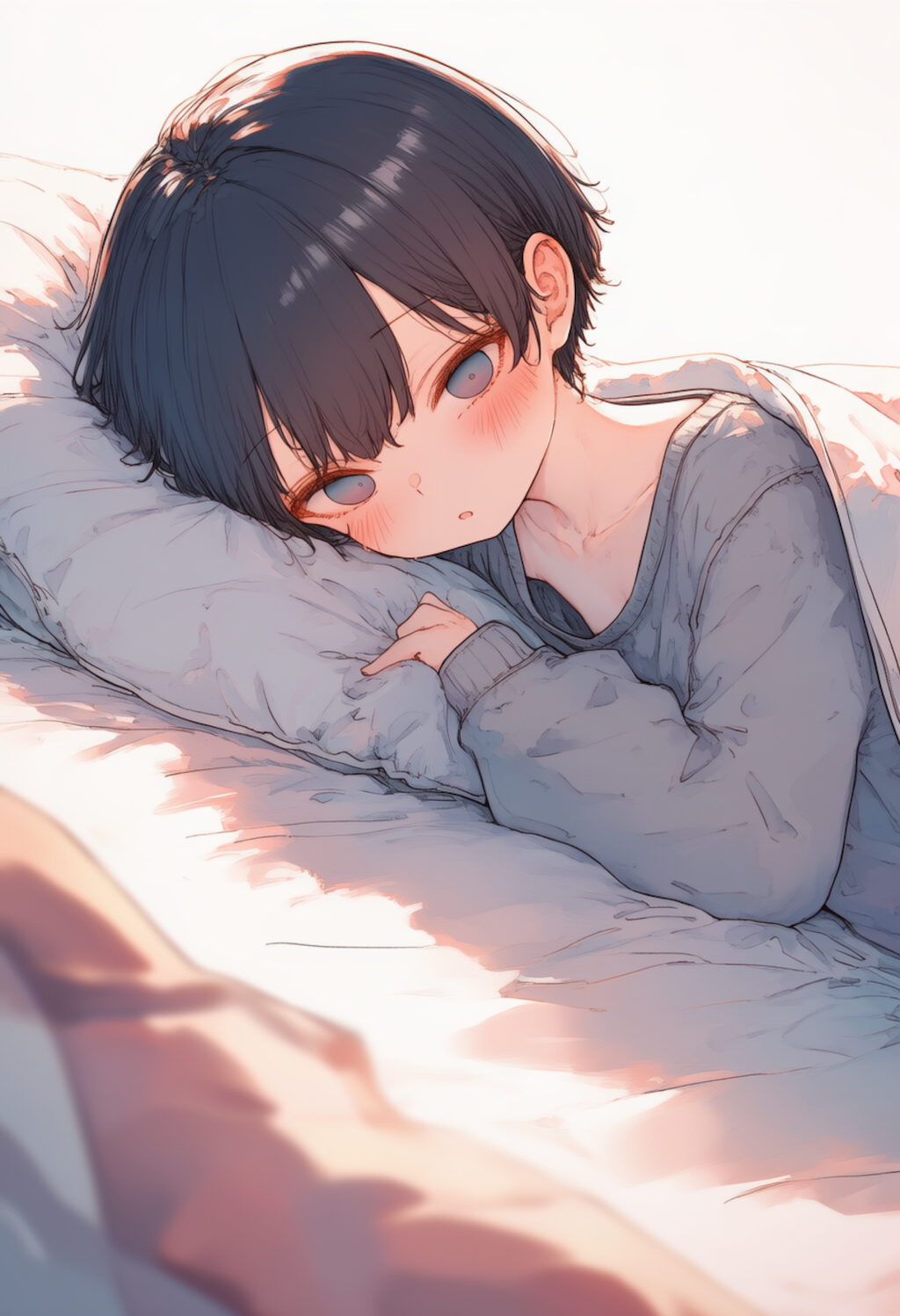 隣で寝起きのボーイッシュちゃん_0501