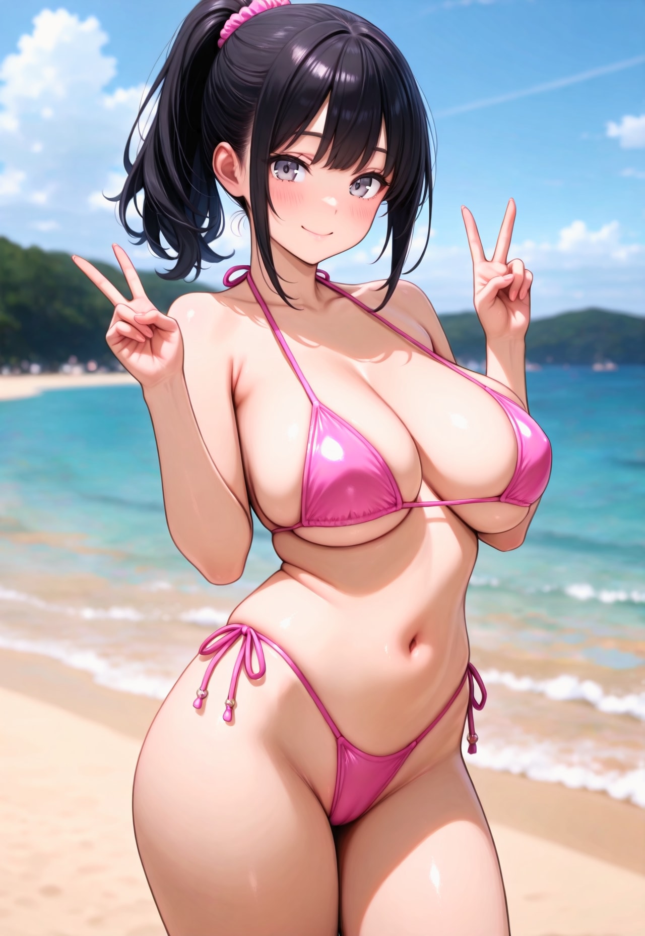 1077（ピンクのビキニ）