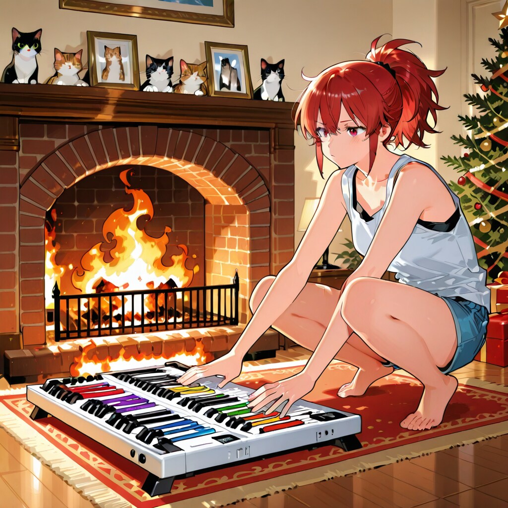 ボードが熱暴走したり発火したり壊れそうな危険な音ゲーをするフェニックスの人と観戦する猫