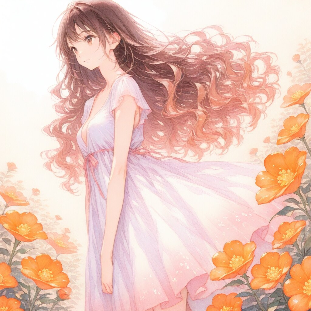 お花畑の女の子