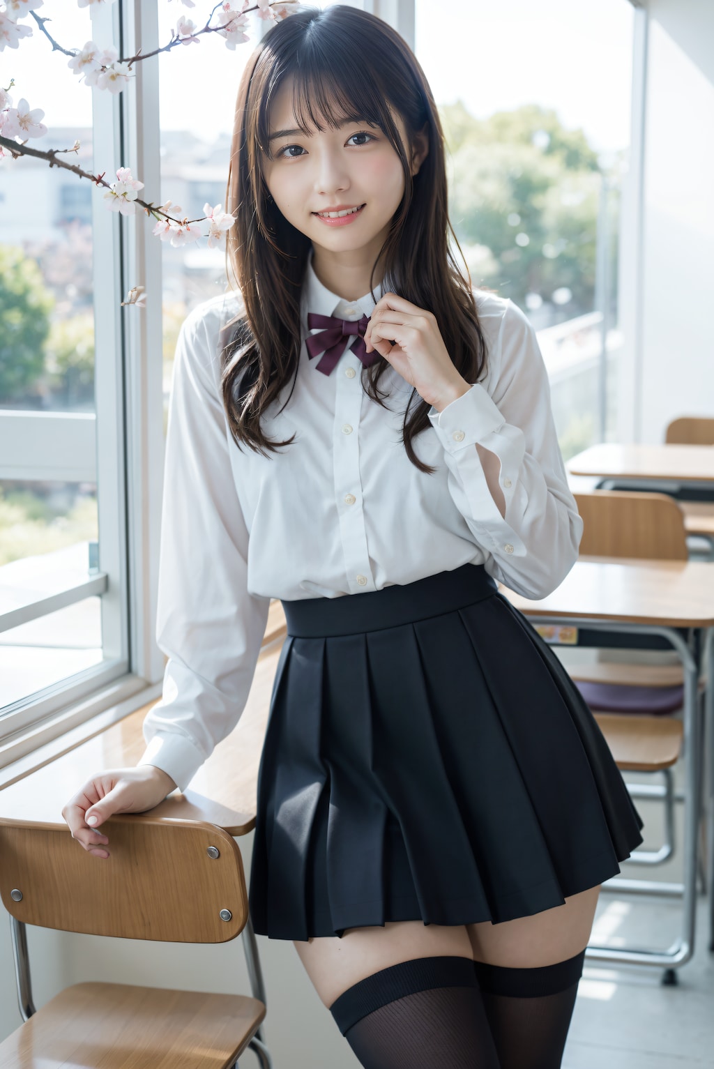 桜の見える教室