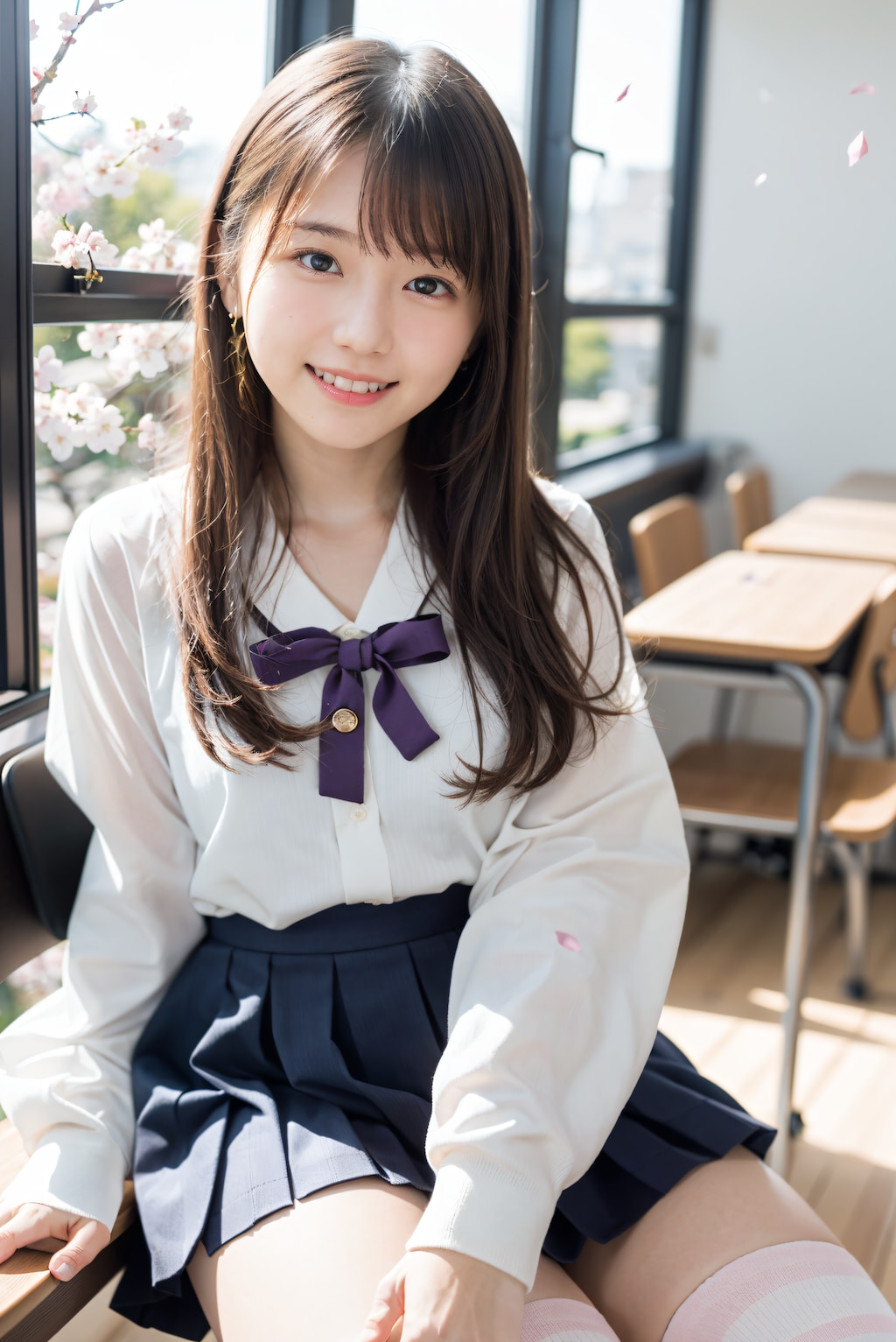 桜の見える教室